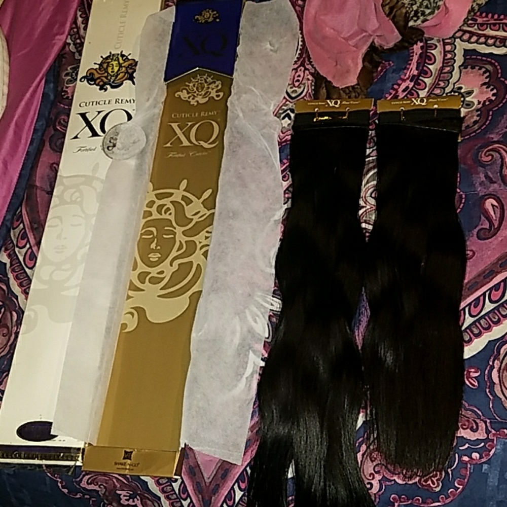 Two packs of XQ human hair
